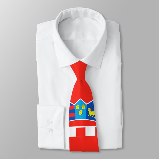 Croatia flag pattern tie (Tied)