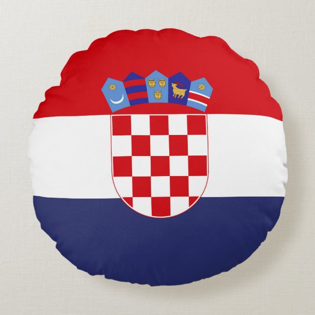 Croatia flag round cushion (Front)