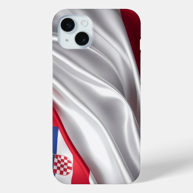 Croatia flag silk texture Case-Mate iPhone case (Back)