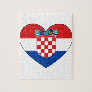 Croatia Flag Simple Jigsaw Puzzle