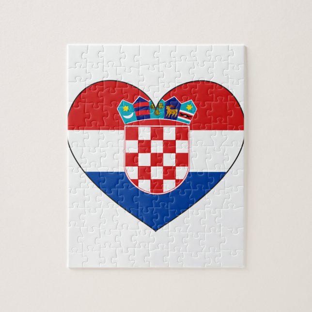 Croatia Flag Simple Jigsaw Puzzle (Vertical)