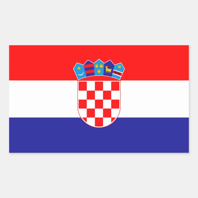 Croatia* Flag Sticker /Hrvatska zastava naljepnica (Front)