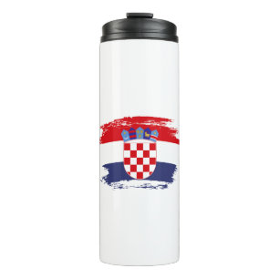 Croatia flag thermal tumbler