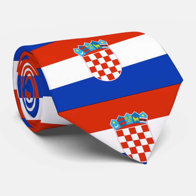 Croatia Flag Tie (Rolled)
