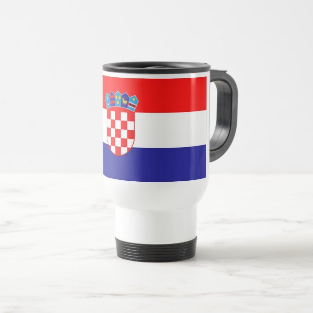 Croatia Flag Travel Mug (Front Right)