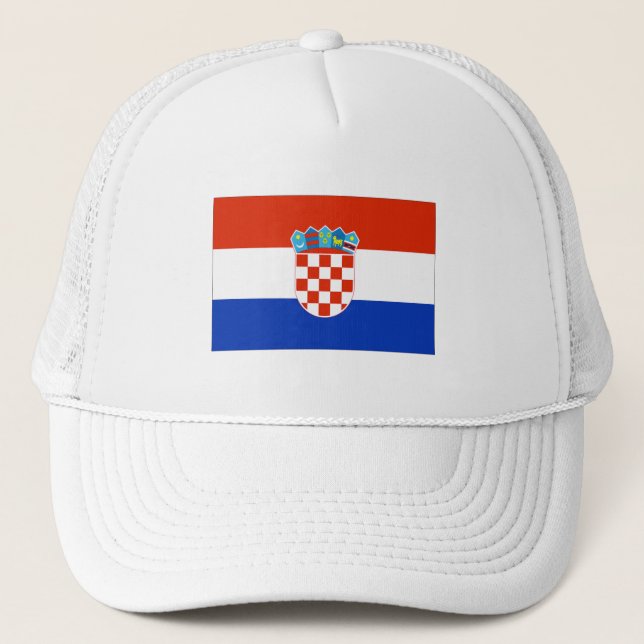 Croatia Flag Trucker Hat (Front)