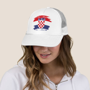Croatia flag trucker hat