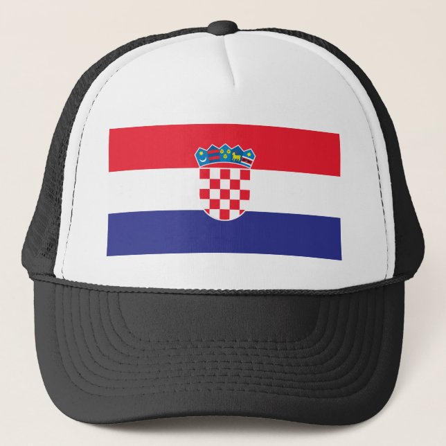 Croatia Flag Trucker Hat (Front)