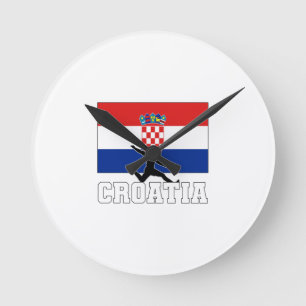 Croatia Football Soccer National Team Round Clock