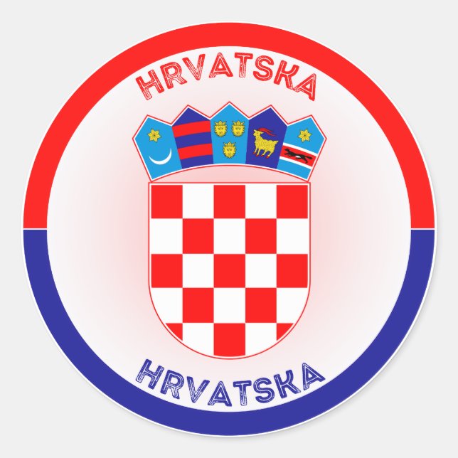 Croatia Heritage Emblem Classic Round Sticker (Front)