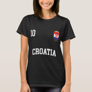 Croatia Hoodie 10 Croatian Flag Soccer Team Footba T-Shirt