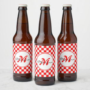Croatia Hrvatska Name Monogram Beer Bottle Label