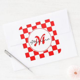 Croatia | Hrvatska | Name Monogram Square Sticker