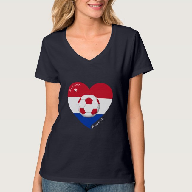 Croatia "HRVATSKA" Soccer Team Croatia 2014 T-Shirt (Front)