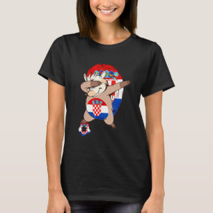 Croatia Hrvatska Soccer Team Croatia Flag Dabbing  T-Shirt
