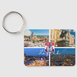 Croatia Hrvatska Zagreb Capital of Croatia Key Ring