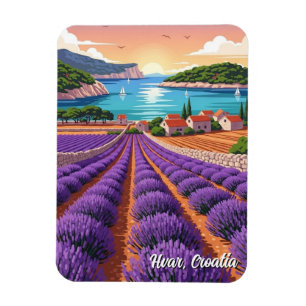 Croatia Hvar Lavendar Fields Magnet