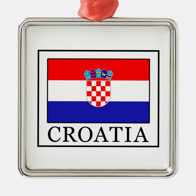 Croatia Metal Tree Decoration (Front)