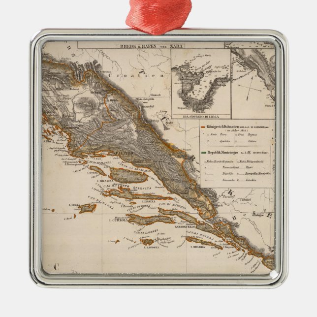 Croatia Metal Tree Decoration (Front)