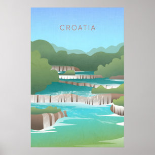 Croatia Minimal Travel Poster