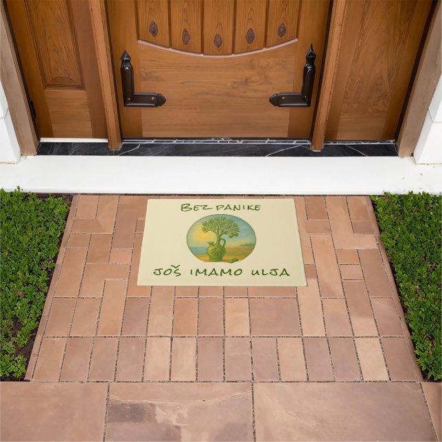 Croatia Olive Oil Vintage Label Art Doormat (Outdoor)