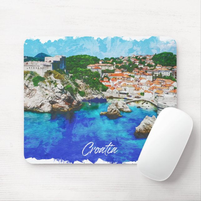 Croatia Panorama View Travel  Mouse Pad (With Mouse)