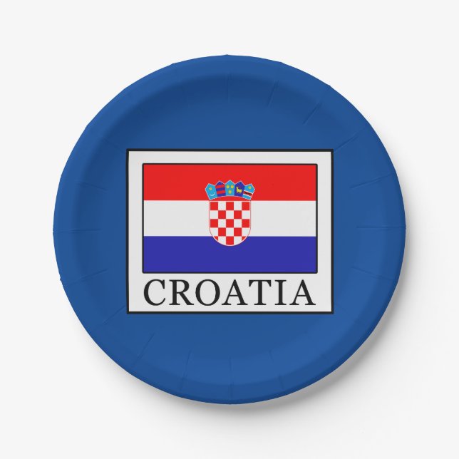 Croatia Paper Plate (Front)
