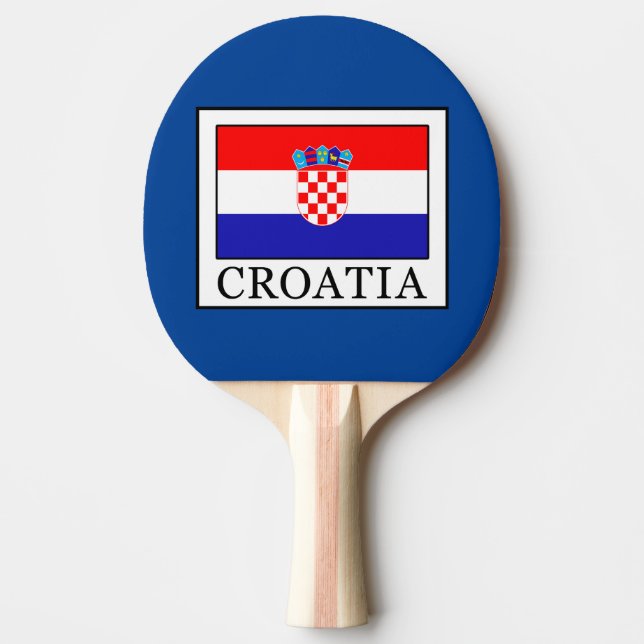 Croatia Ping Pong Paddle (Front)