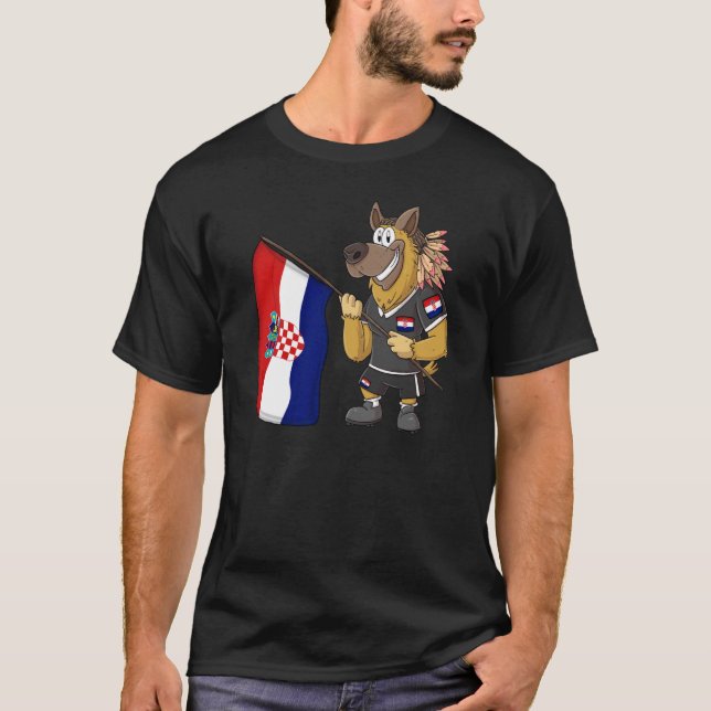 Croatia Rasta Dog T-Shirt (Front)