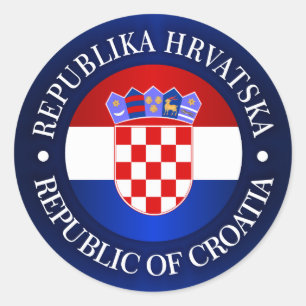 Croatia (rd) classic round sticker