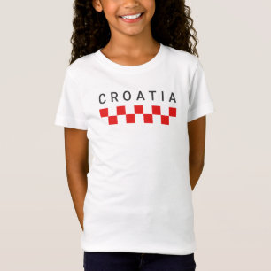 Croatia Red Squares T-Shirt