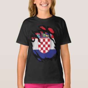 Croatia Ripped Flag T-Shirt