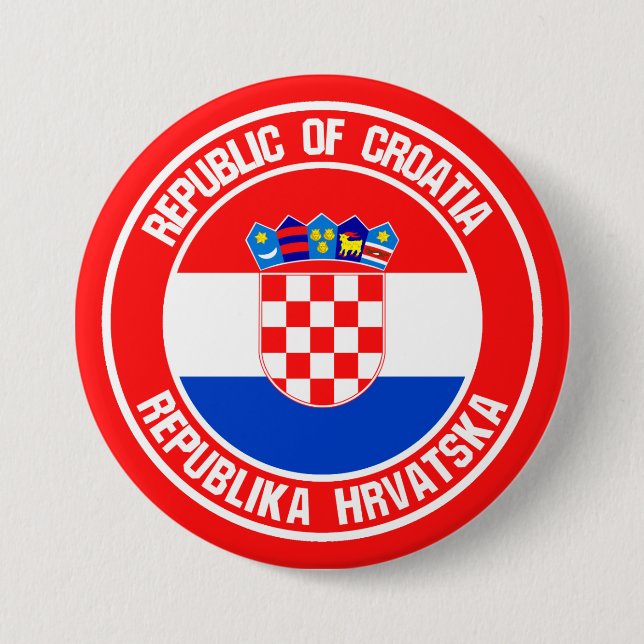 Croatia Round Emblem 7.5 Cm Round Badge (Front)