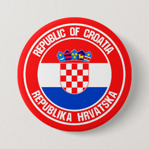 Croatia Round Emblem 7.5 Cm Round Badge