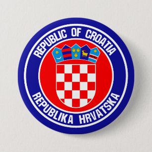Croatia Round Emblem 7.5 Cm Round Badge