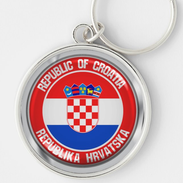 Croatia Round Emblem Key Ring (Front)