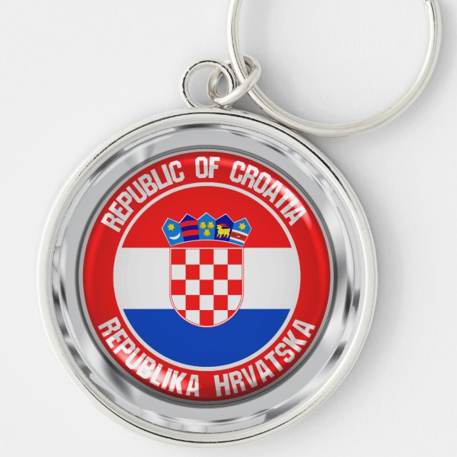 Croatia Round Emblem Key Ring (Front)