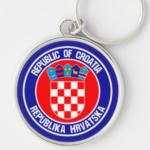 Croatia Round Emblem Key Ring