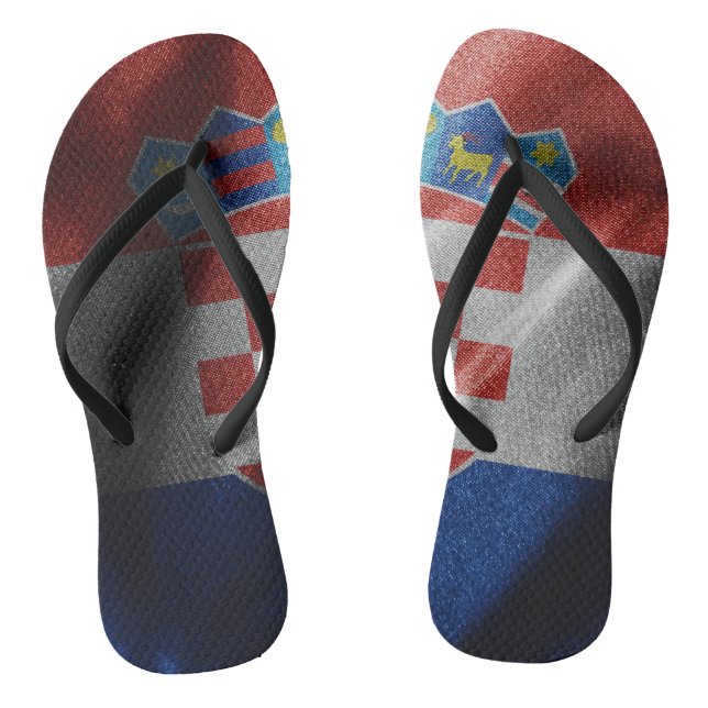 Croatia silk flag jandals (Footbed)