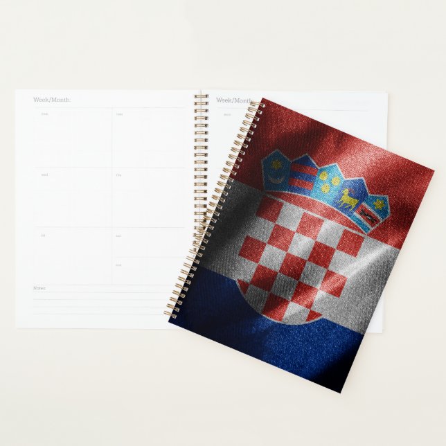Croatia silk flag planner (Display)