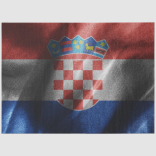 Croatia silk flag tissue paper