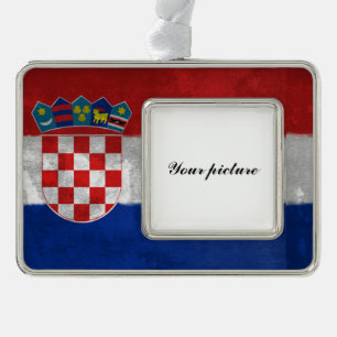 Croatia Silver Plated Framed Ornament