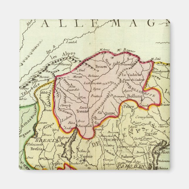 Croatia, Slovenia, Italy Magnet (Front)