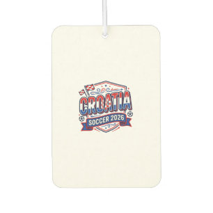 Croatia Soccer 2026 Soccer Bold Country Typography Car Air Freshener