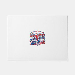 Croatia Soccer 2026 Soccer Bold Country Typography Doormat