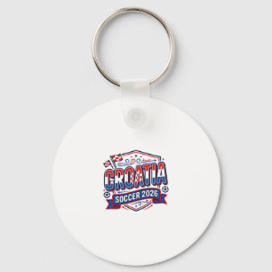 Croatia Soccer 2026 Soccer Bold Country Typography Key Ring
