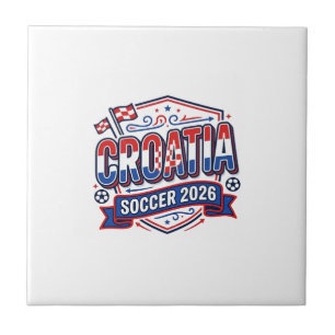 Croatia Soccer 2026 Soccer Bold Country Typography Tile
