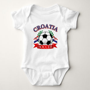 Croatia soccer ball designs baby bodysuit