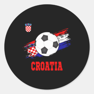 Croatia Soccer Croatian Footll Croats Futbol  Classic Round Sticker