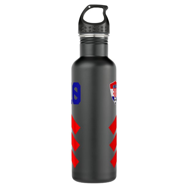 Croatia Soccer Jersey Croatia Football Croatian  710 Ml Water Bottle (Front)